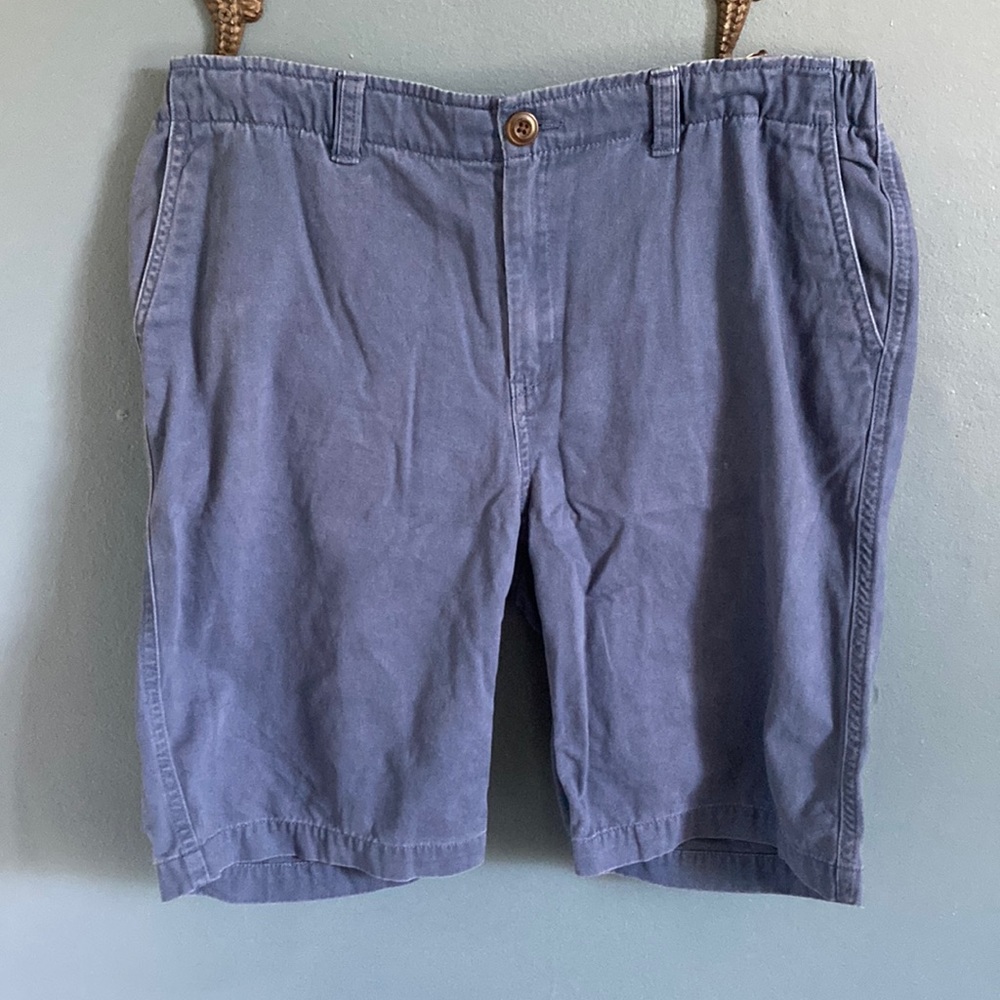 Dark Blue Lands End Summer Shorts for Men- 100% Cotton | Classic Fit